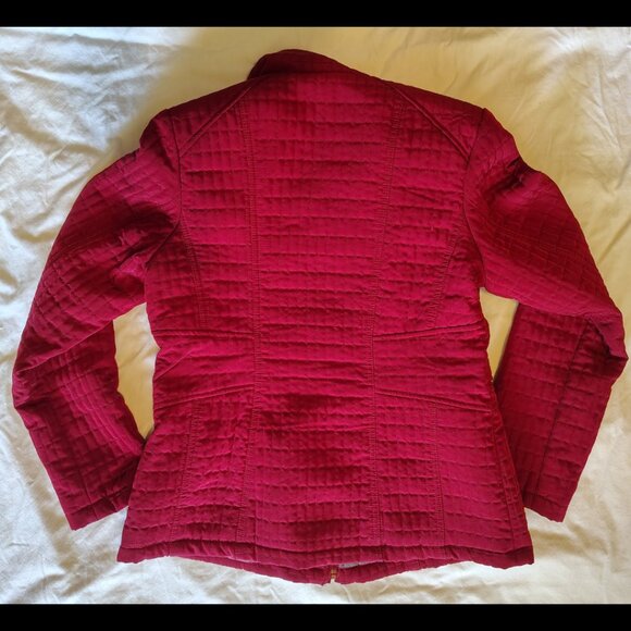 Johnston & Murphy Women's Maroon Quilted Winter Jacket SZ M NWOT - Picture 2 of 9